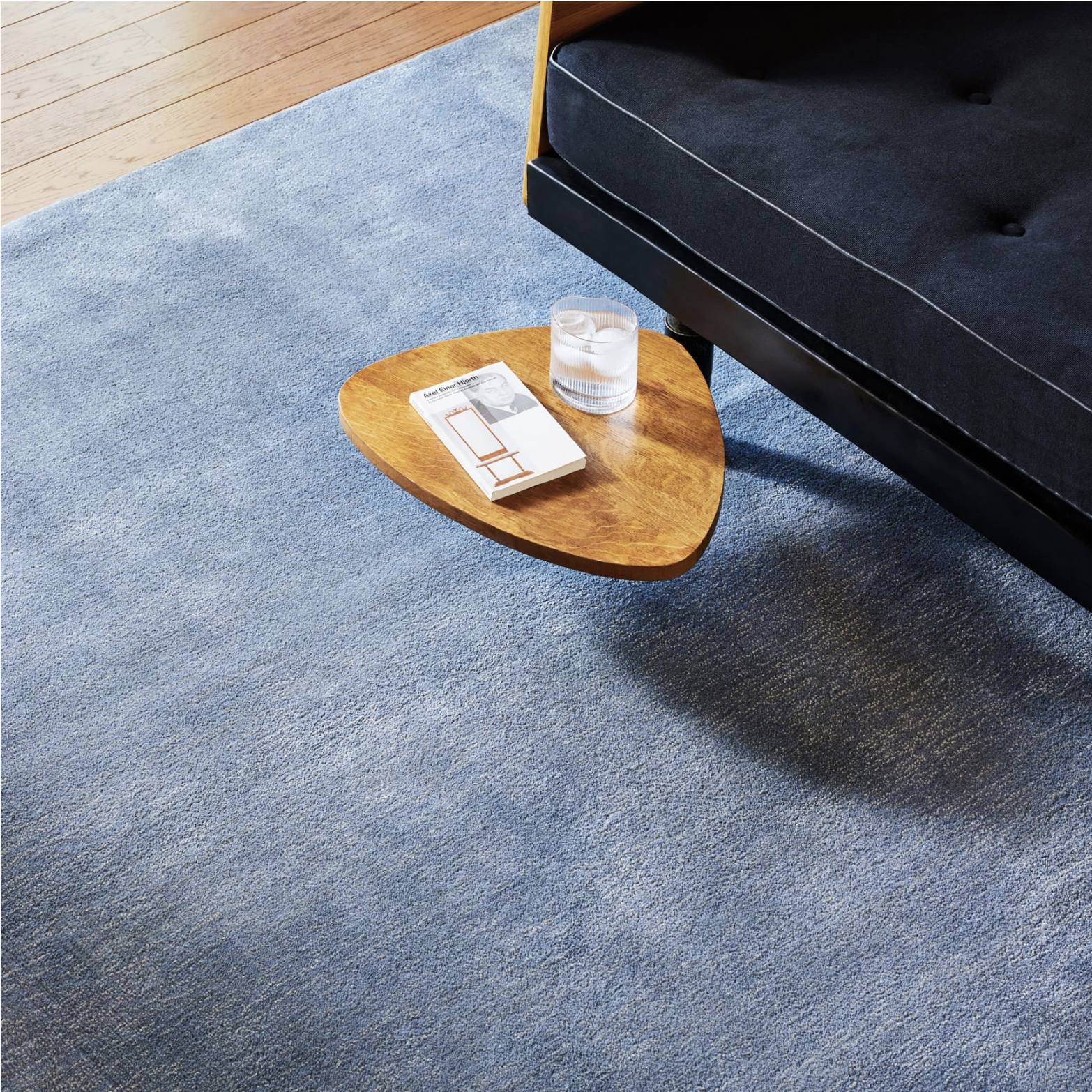 Tapis de laine moucheté - Denim