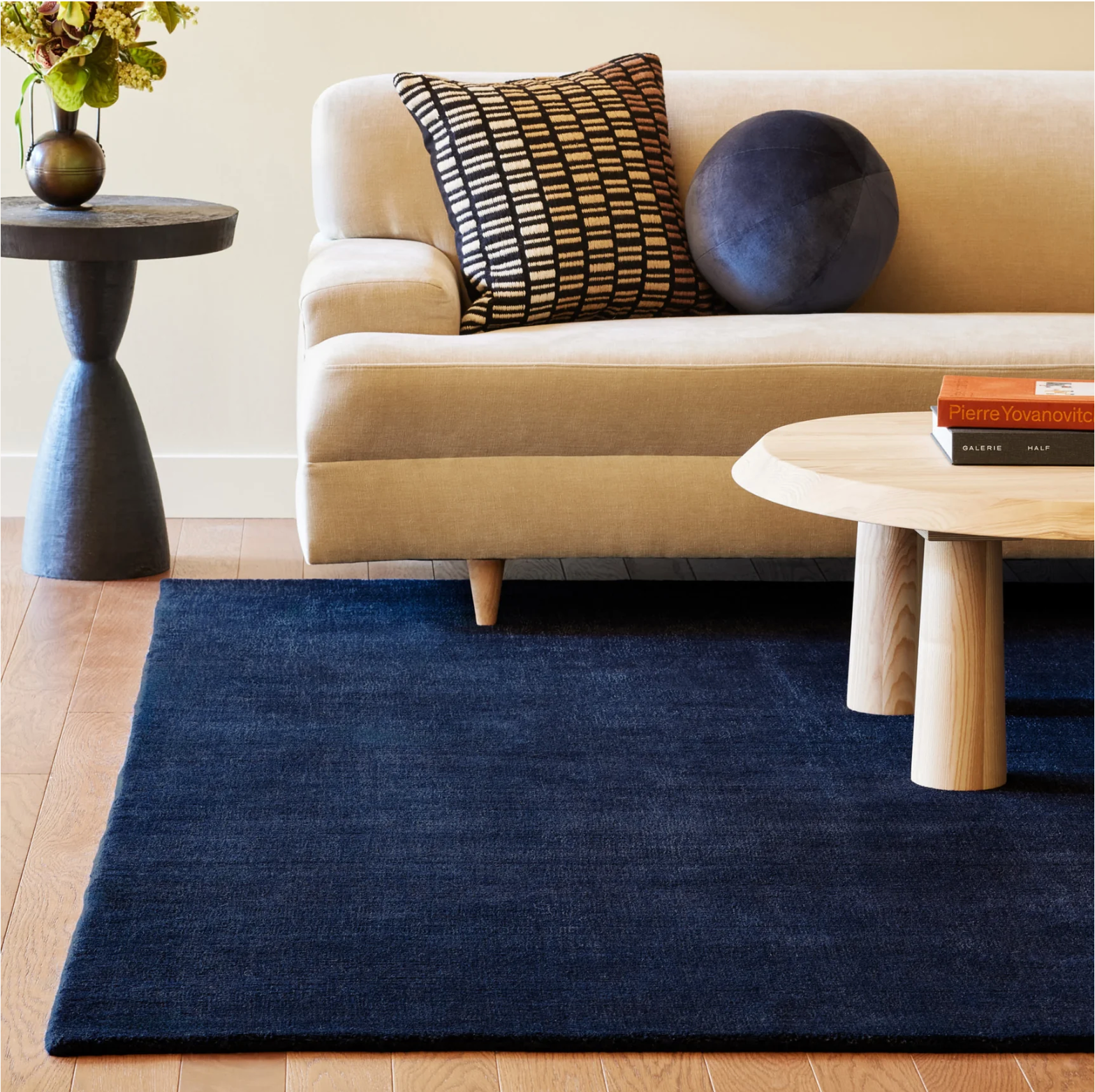 Tapis de laine moucheté - Minuit